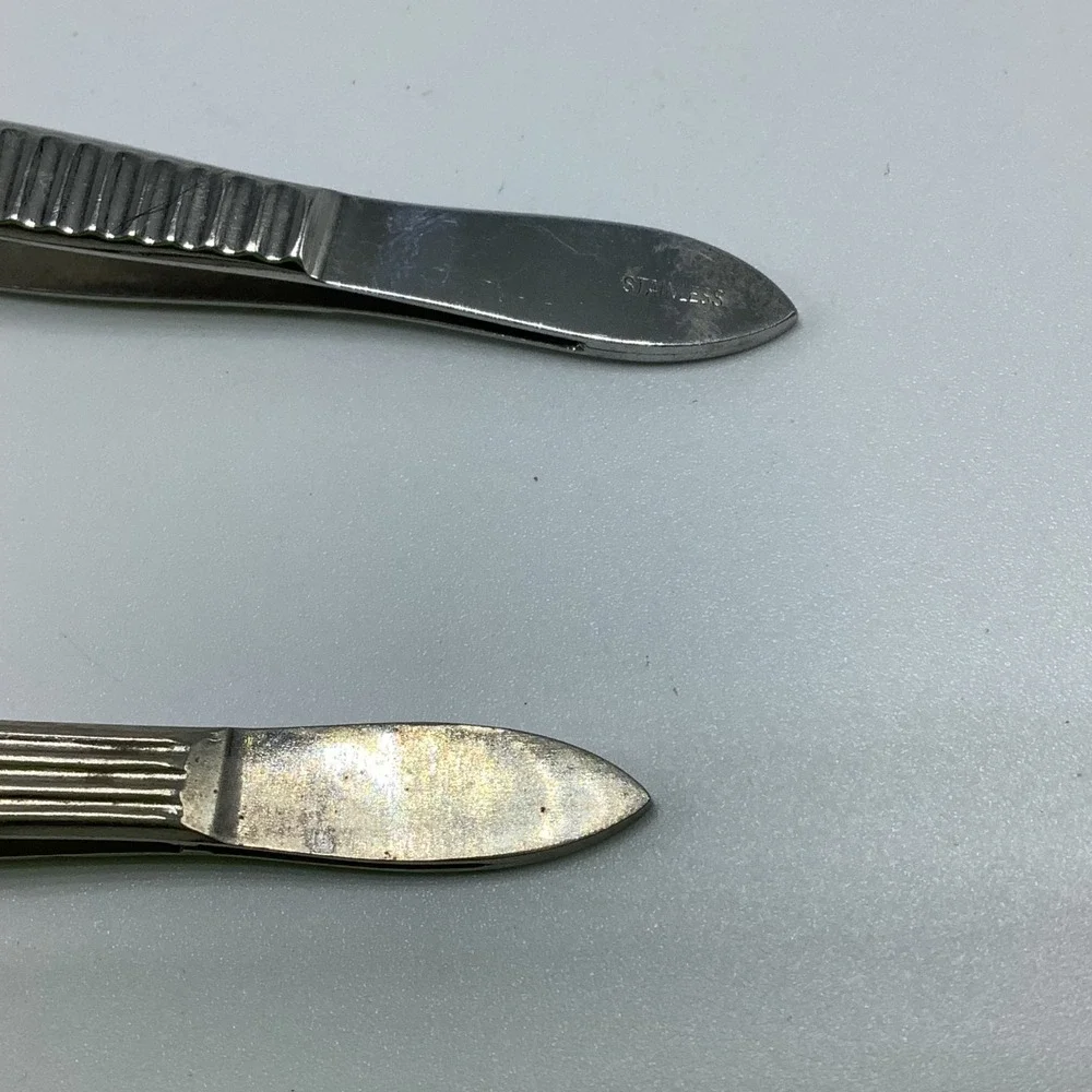 Vintage Tweezers Angled & Rounded Millers Forge USA & KNY Sheerer‎ Germany